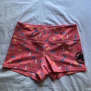 Feed Me Fight Me Pink Donut Sprinkle Shorts